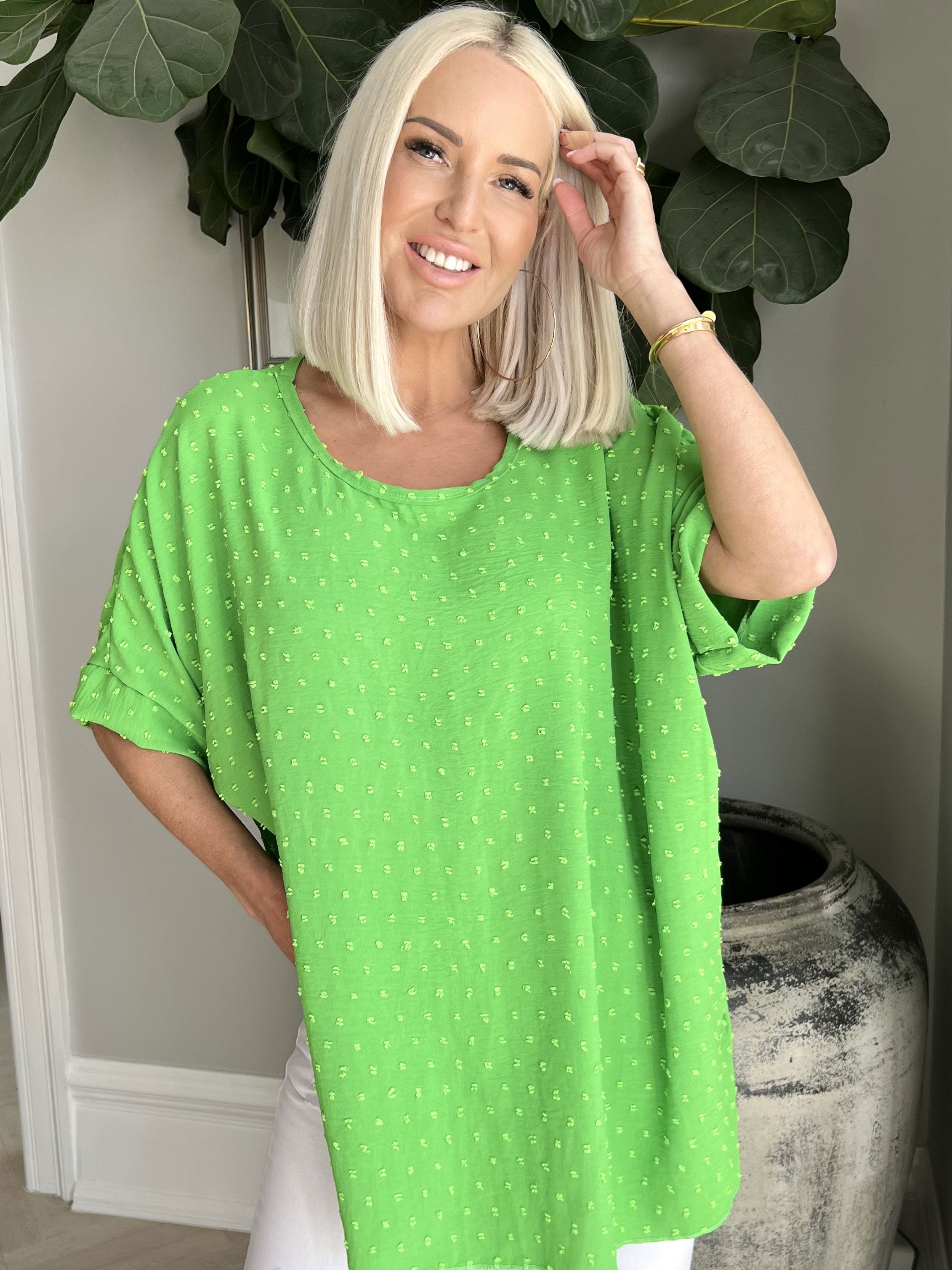 Mileah - Sød bluse med prikket detaljer